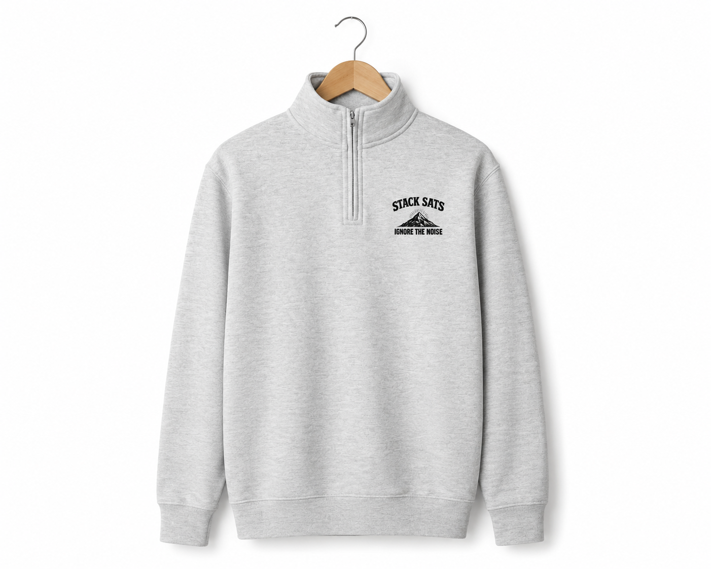 Stack Sats – Premium Quarter Zip Sweatshirt