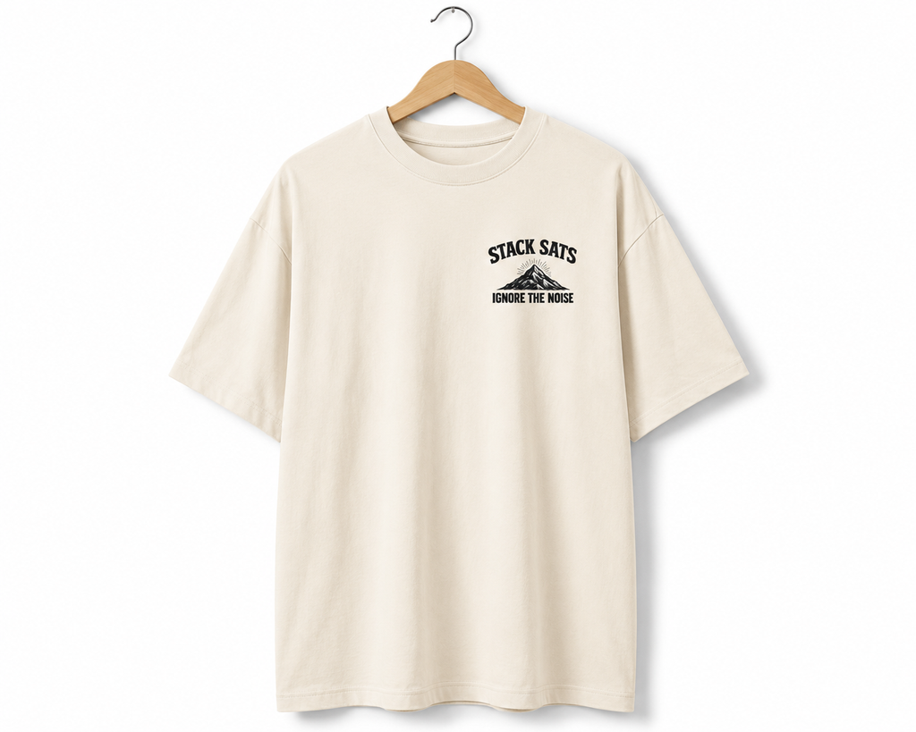 Stack Sats Ignore The Noise - Men’s Boxy T-Shirt